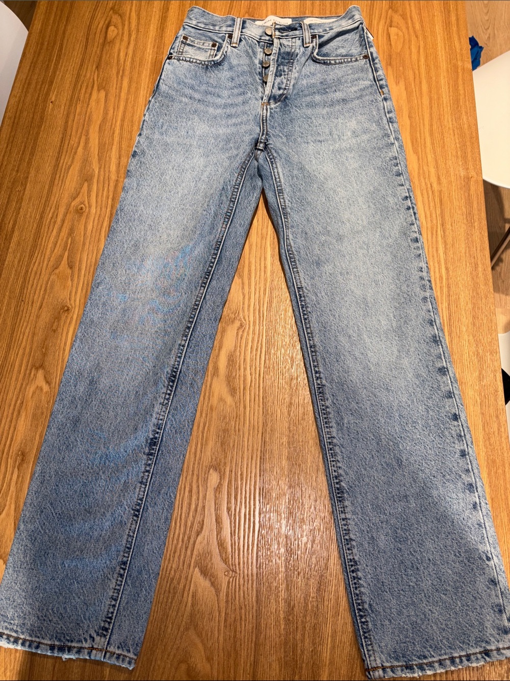 Denim Forum Women's Straight Leg Jeans - Light Blue Wash